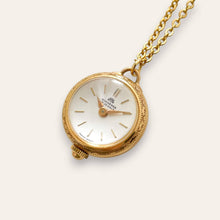 Load image into Gallery viewer, Vintage Bucherer Pendant Watch Necklace Gold-Tone Mechanical Swiss Made
