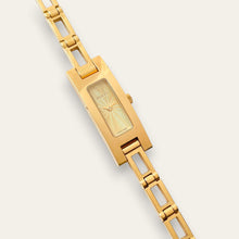 Load image into Gallery viewer, Vintage Gucci 3900L Ladies Quartz Watch Gold Guilloche Dial Box and Papers
