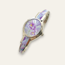 Load image into Gallery viewer, Vintage André Mouche Peek-a-Boo Quartz Cocktail Watch, Purple, 2006
