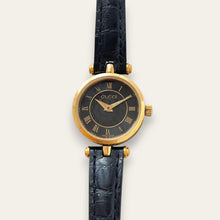 Load image into Gallery viewer, Vintage Gucci Stack Gold-Plated Women's Quartz Watch Black Dial
