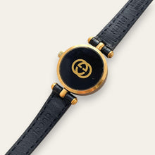 Load image into Gallery viewer, Vintage Gucci Stack Gold-Plated Women's Quartz Watch Black Dial
