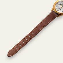 Load image into Gallery viewer, Vintage Avia Sun &amp; Moon Ladies' Gold-Tone Watch | White Dial, Quartz
