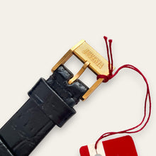 Load image into Gallery viewer, Vintage Juvenia Mechanical Watch Blue Dial Gold Rope Bezel 1970s Swiss
