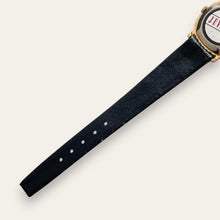 Load image into Gallery viewer, Vintage Juvenia Mechanical Watch Blue Dial Gold Rope Bezel 1970s Swiss
