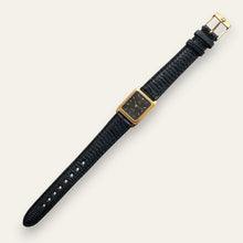 Load image into Gallery viewer, Vintage Omega De Ville Quartz Watch Gold Plated Black Dial 1980s Swiss

