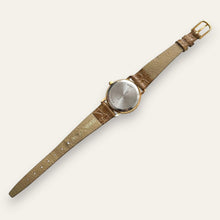 Load image into Gallery viewer, Vintage Equinox Quartz Watch Sun and Moon Dial Gold Tone Roman Numerals

