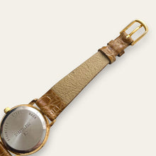 Load image into Gallery viewer, Vintage Equinox Quartz Watch Sun and Moon Dial Gold Tone Roman Numerals

