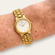 Load image into Gallery viewer, Vintage Seiko Ladies Watch Gold-Tone White Dial Rice-Grain Bracelet Quartz

