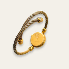Load image into Gallery viewer, Vintage Gucci 2700L Ladies' Quartz Watch Black Dial Gold Cable Bangle
