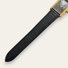 Load image into Gallery viewer, Vintage Must de Cartier Tank Vermeil Quartz Black Dial Roman Numerals
