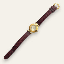 Load image into Gallery viewer, Vintage Must de Cartier Colisée Vermeil Quartz Ladies Watch Burgundy
