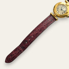 Load image into Gallery viewer, Vintage Must de Cartier Colisée Vermeil Quartz Ladies Watch Burgundy
