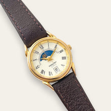 Load image into Gallery viewer, Vintage Constant Sun &amp; Moon Ladies' Gold-Tone Watch | Moonphase, Quartz
