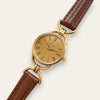 1990s Vintage Gucci 6000L Quartz Watch - Gold Dial, Brown Strap