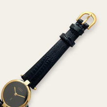 Load image into Gallery viewer, Vintage Must de Cartier Vendome Quartz Vermeil Black Dial Ladies Watch
