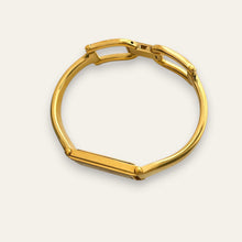 Load image into Gallery viewer, Vintage Gucci 1500L Gold Bangle Watch with Mother of Pearl Dial, 90s Quartz

