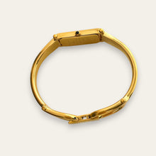 Load image into Gallery viewer, Vintage Gucci 1500L Gold Bangle Watch with Mother of Pearl Dial, 90s Quartz
