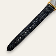 Load image into Gallery viewer, Vintage Omega De Ville Quartz Watch Gold Plated Black Dial 1980s Swiss
