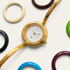 Vintage 1990s Gucci 1100L Ladies Quartz Watch Interchangeable Bezels