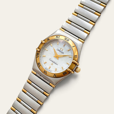 Vintage Omega Constellation Mini Quartz Mother of Pearl Ladies Watch
