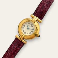 Load image into Gallery viewer, Vintage Must de Cartier Colisée Vermeil Quartz Ladies Watch Burgundy

