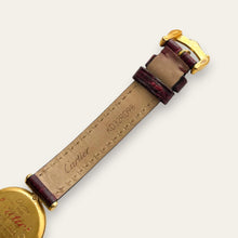 Load image into Gallery viewer, Vintage Must de Cartier Colisée Vermeil Quartz Ladies Watch Burgundy
