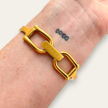Load image into Gallery viewer, Vintage Gucci 1500L Gold Bangle Watch with Mother of Pearl Dial, 90s Quartz
