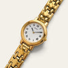 Vintage Seiko Ladies Gold-Plated Quartz Watch Roman Numeral White Dial