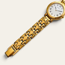 Load image into Gallery viewer, Vintage Seiko Ladies Gold-Plated Quartz Watch Roman Numeral White Dial
