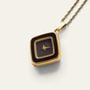 Vintage Citizen Quartz Pendant Watch Necklace Gold Tone Brown Dial