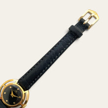 Load image into Gallery viewer, Vintage Bucherer Ladies Mechanical Watch Black Dial Gold-Tone Openwork
