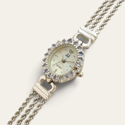 Vintage Jules Jürgensen Tanzanite Mother-of-Pearl Quartz Ladies Watch