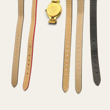 Load image into Gallery viewer, Vintage Fendi 640L Gold-Tone Ladies Quartz Watch, White Dial, 5 Straps

