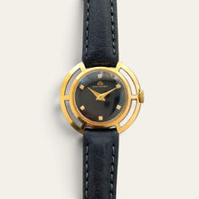 Load image into Gallery viewer, Vintage Bucherer Ladies Mechanical Watch Black Dial Gold-Tone Openwork
