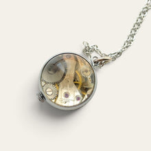 Load image into Gallery viewer, Vintage Andre Wyler Globe Pendant Watch Mechanical Silver-Tone 1950s
