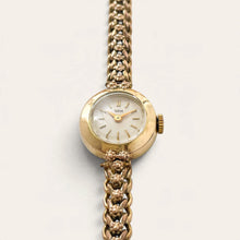 Load image into Gallery viewer, Vintage Tudor Ladies Gold Plated Mechanical Watch Floral Link Bracelet
