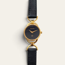 Load image into Gallery viewer, Vintage Gucci 6000L Black Dial Gold-Plated Quartz Ladies Watch &amp; Box
