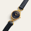 Vintage Gucci 6000L Black Dial Gold-Plated Quartz Ladies Watch & Box
