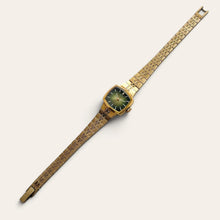 Load image into Gallery viewer, Vintage Seiko Ladies Mechanical Watch, Green Sunburst Dial, 1970s
