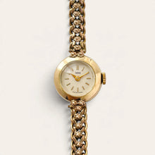 Load image into Gallery viewer, Vintage Tudor Ladies Gold Plated Mechanical Watch Floral Link Bracelet
