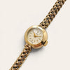 Vintage Tudor Ladies Gold Plated Mechanical Watch Floral Link Bracelet