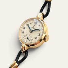 Load image into Gallery viewer, Vintage Tudor 9ct Yellow Gold Ladies Mechanical Watch with Cream Dial
