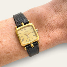 Load image into Gallery viewer, Vintage 1990s Gucci Ladies Quartz Watch Gold-Tone Web Stripe Boxed
