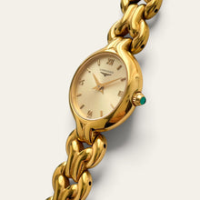Load image into Gallery viewer, Vintage Longines Ladies Quartz Watch Gold-Tone Chunky Link Bracelet
