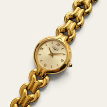 Load image into Gallery viewer, Vintage Longines Ladies Quartz Watch Gold-Tone Chunky Link Bracelet
