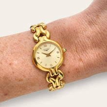 Load image into Gallery viewer, Vintage Longines Ladies Quartz Watch Gold-Tone Chunky Link Bracelet
