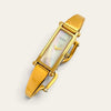 Vintage Gucci 1500 Gold Bangle Watch with Mother of Pearl Dial, 90s Quartz