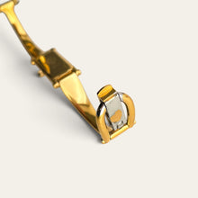 Load image into Gallery viewer, Vintage Gucci 1500 Gold Bangle Watch with Mother of Pearl Dial, 90s Quartz
