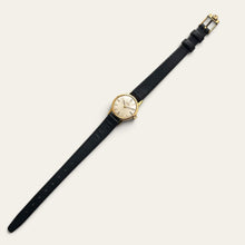 Load image into Gallery viewer, Vintage Omega Ladies Mechanical Watch Gold-Tone Silver Dial Leather
