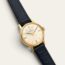 Load image into Gallery viewer, Vintage Omega Ladies Mechanical Watch Gold-Tone Silver Dial Leather
